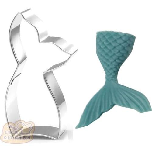 1pcs Cookware reposteria Fish Tail Biscuit Baking Mold Stainless Steel Cookie Cutter Fondant Cake Decorating Tools Pastry Shop