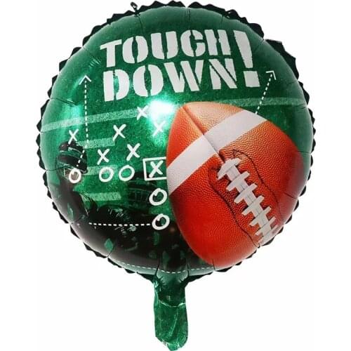 10pcs 18inch boys Rugbyballs green Soccer Football foil Balloons Green aluminum Rugby Party Decoration The most popular sports