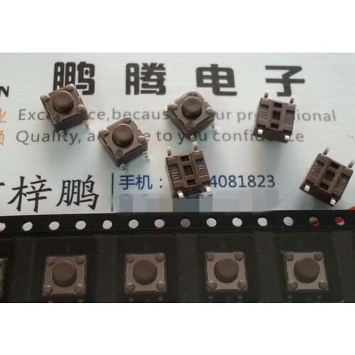 10PCS/lot Taiwan Yuanda DIP DTSM-62N-V-T/R touch switch 6*6*5 patch 4 feet inching reset button