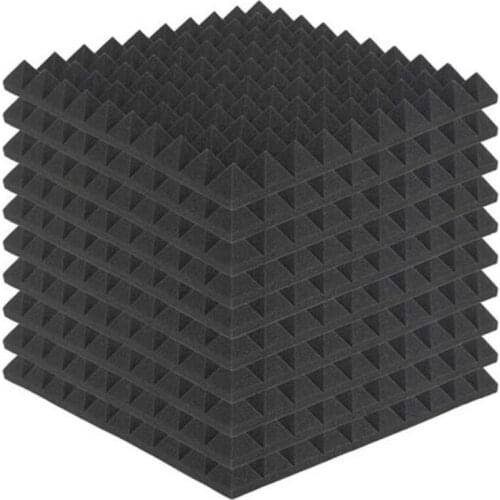 10 Pcs Fireproof Sound Absorbing Foam Board Recording Studio Sound Insulation Pad Sound Processing Wedge,50 x 50 x 5cm