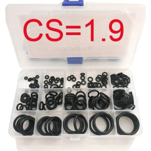 225 pcs Rubber O Ring O-Ring Washer Seals Watertightness Assortment Different Size With Plactic Box Kit Set