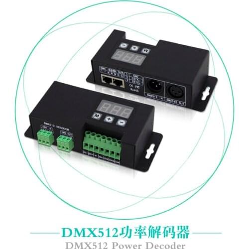 CE RJ45 port 4 channel rgbw dmx decoder digital display led color changeable driver