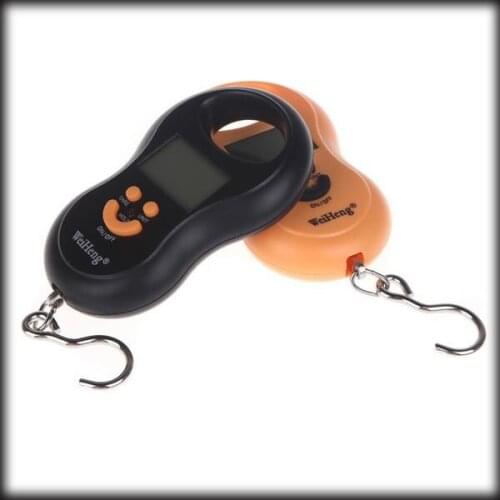 50pcs Digital Hanging Scale 50Kg 5g Pocket Weight Luggage Scales