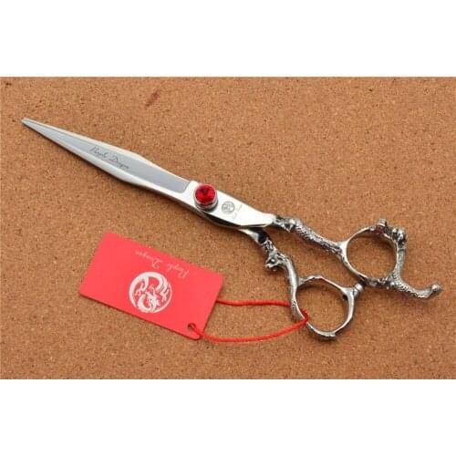 627# 7'' Brand Purple Dragon TOP GRADE Hairdressing Scissors JP 440C Big Gem Cats Dogs Pets Cutting Scissors Animal Hair Shears