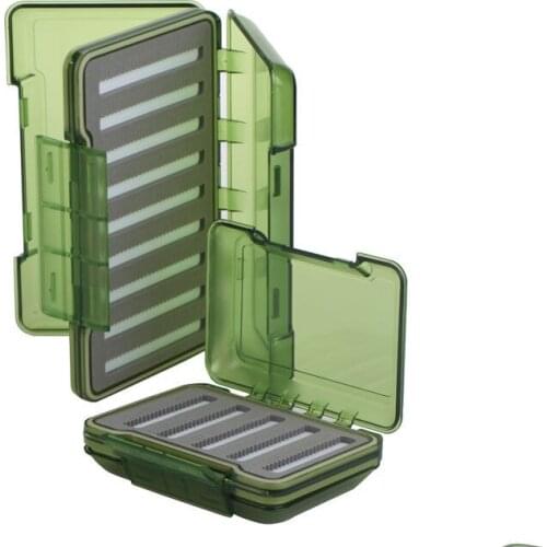 Aventik Strong Lids Double Face100% Waterproof Slit Foam Green Fly Fishing Box . L