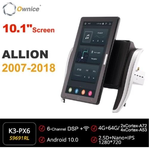 Ownice 720P Android 10.0 Car Radio ForToyota ALLION 2007 - 2018 GPS Multimedia Player Head Unit 10.1" IPS Rotatable