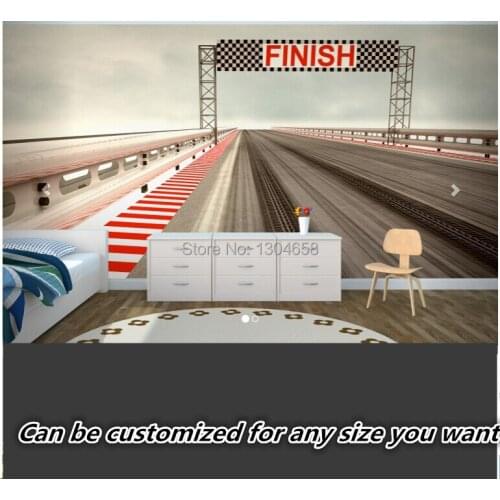 Free shipping custom 3D large mural of modern living room bedroom restaurant background wall paper Finish Line Mural Wallpaper