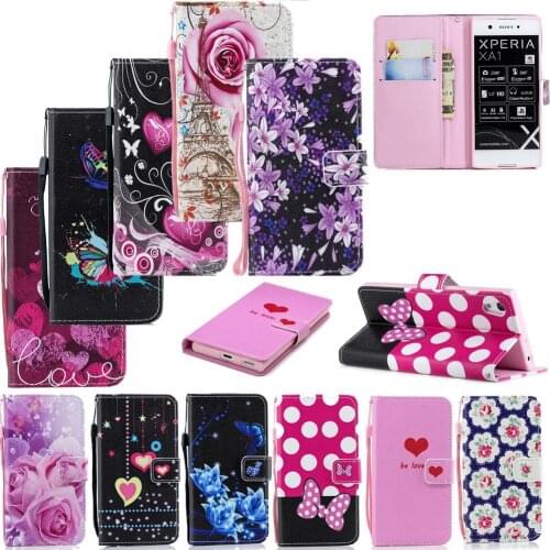 PU Leather Wallet Magnetic Flip Phone Case Cover Protective Card Pocket For Sony Xperia L1 L2 XA1 XA2 XA2 XZ1 XZ2 XA1 Plus