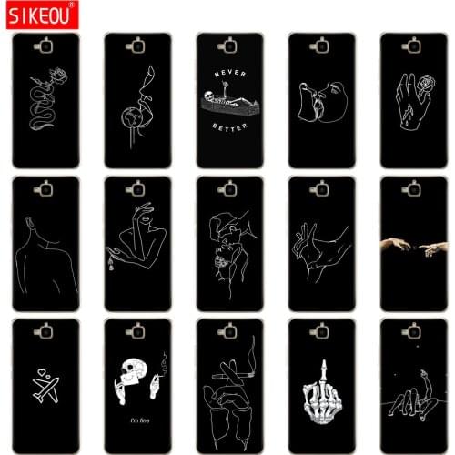 Case for Huawei Honor 4C Pro Case Cover Soft Silicon Back coque for Huawei Y6 Pro 2015 bumper TIT-L01 TIT-TL00 copas black