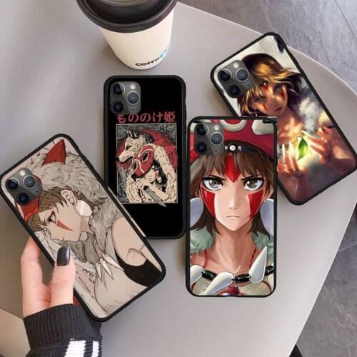 Japanese Anime Princess Mononoke Phone Case for iPhone 11 12 pro XS MAX 8 7 6 6S Plus X 5S SE 2020 XR mini