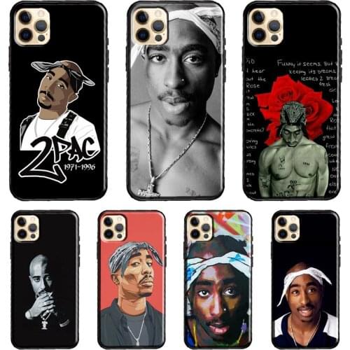 2pac tupac Crown 2 pac TPU Case For iPhone 12 mini 11 Pro Max XS X XR 5S 6S 7 8 Plus SE 2020 Back Cover Coque