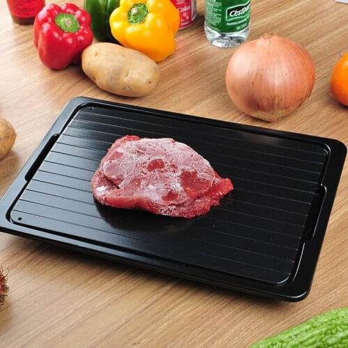 Home Kitchen Quick Thawing Plate with Water Tray Medium Size Creative Quick Freshness Defrosting Tray Frozen Food Thawing Plate