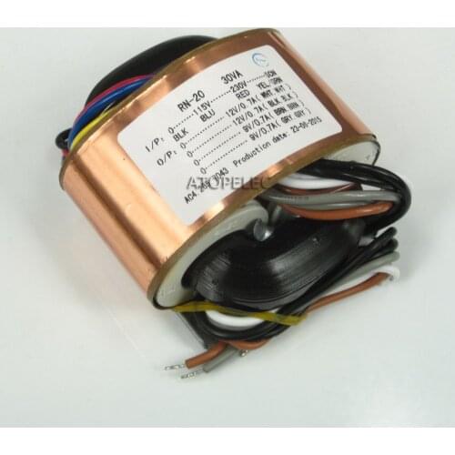 115V 230V 30W R-Core Shielded Transformer 12V+12V 9V+9V for Audio Amplifier Preamps AMP DAC R Core