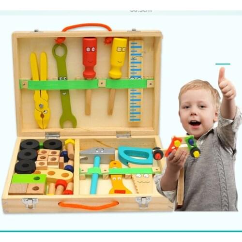Montessori Toys Nut DIY Wooden Disassembly Screw Baby Multifunctional Repair Tool Set Hands-on Assembly Kid Simulation Toy Gift