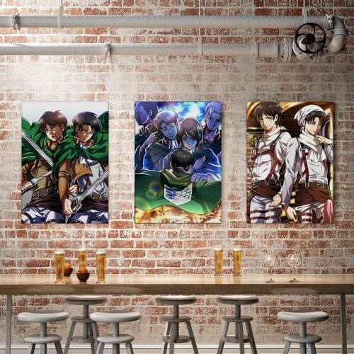 Anime Attack on Titan Painting Canvas Decorative Wall Art Picture Home Living Room Decorative Printmaking Poster Levi Ackerman