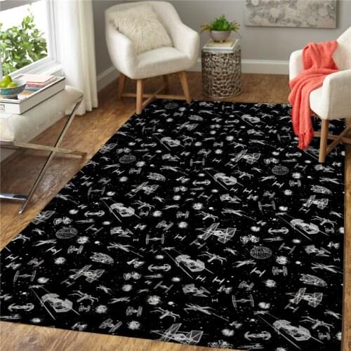 Spaceship rocket Rug area funny collection carpet Floor Mat Rug Non-slip Mat Dining Room Living Room Soft Bedroom Carpet 02