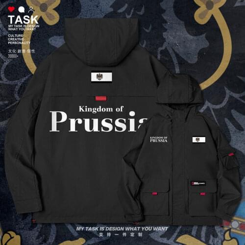 German culture in the Kingdom of Prussia men jacket hooded printed clothing jackets long sleeve streetwear mens autumn clothes