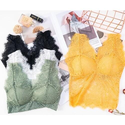 Lace Tank Sexy Floral Top For Women Non-adjusted Straps Female Lingerie Breathable Soft Comfortable Shirts Thin Seamless Vest