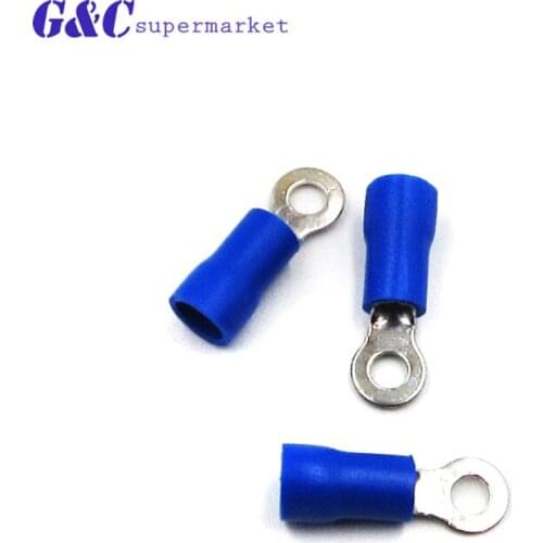 100pcs RV2-3 ring insulated terminal cable crimp terminal set 1.5-2.5mm 16-14 cable wire connector AWG diy electronics