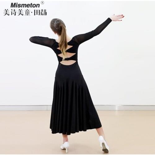 New woman modern dance dress waltz practice ballroom dance competition dresses-00283 S, M, L, XL