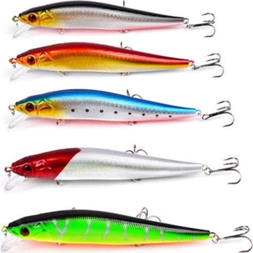 Weimostar Minnow ABS Hard Bait 14 cm 23g Fishing Lure with 3 Fishing Hooks Aritificial Wobblers Crankbait Plastic Baits Pesca