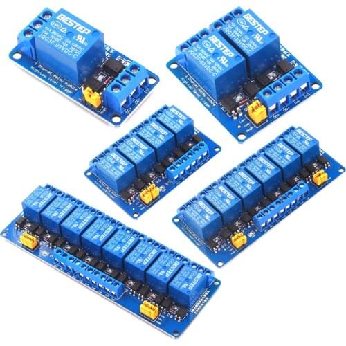 3V 3.3V 1/2/4/6/8 Channel Relay Module High and low Level Trigger Dual Optocoupler Isolation 3.3V Relay Module