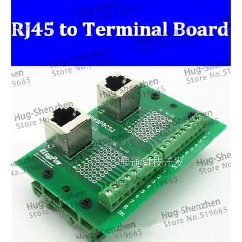 RJ45-M2-02 double RJ45 to terminal network interface adapter cable terminals 2pcs