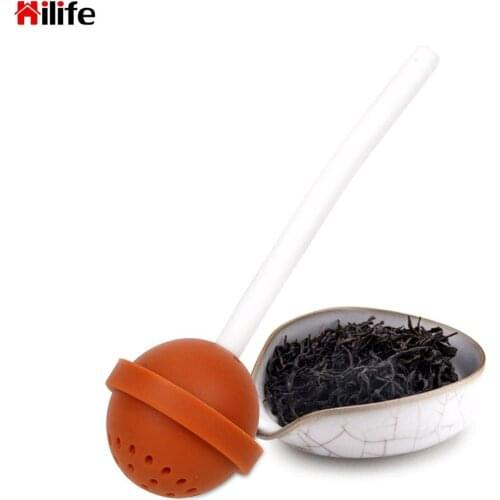 Cute Tea Strainer Lollipop Shape Silicone Tea Infuser Empty Tea Bag Filter Creative Tea Accessories Teaware Kitchen Tools