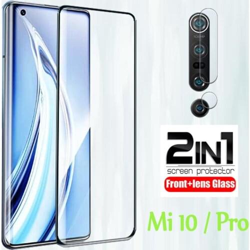 Glass for xiaomi mi 10 10pro phone with camera lens screen protector mi10pro xiami my temper glas for xiaomi10 xaomi mi10 2in1