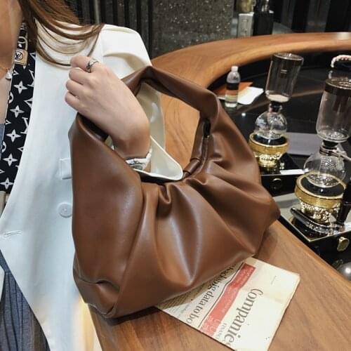 Top Handle Bags For Women 2020 Soft Leather Hand Bag Ladies New Clutch Purses Female Dumpling Shoulder Bag Large Pouc