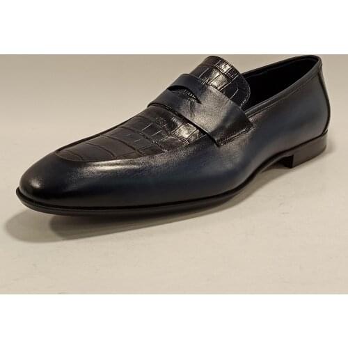 Luxury Men Loafers Shoes Crocodile Print Classic Style Genuine Leather Italian Mold Pointed Toe Slip On Formal Bussiness Dress