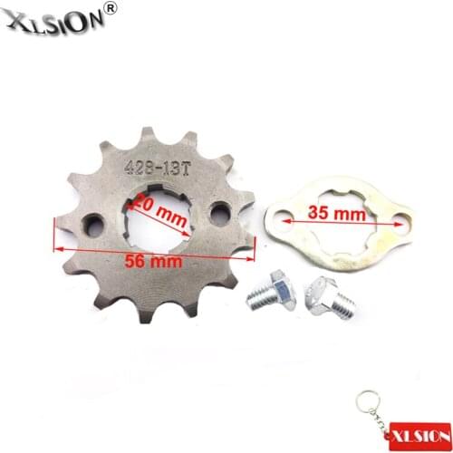 XLSION Aftermarket 428-20mm-13Tooth Front Engine Sprocket Set For CRF XR 50 70 KLX110 TTR Pit Dirt Bike