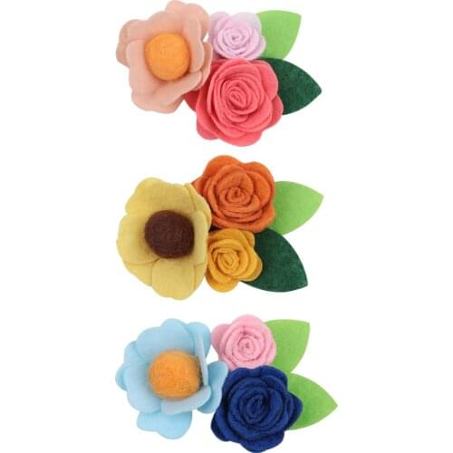 Oaoleer 2020 New Chiffon Flower Hair Clips Pins Accessories Cute Hair Clips Flowers Hairpins Clip Barrettes Hair Accessories