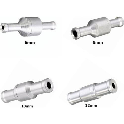 1X Aluminium Check Valve 6mm/8mm/10mm/12mm Brake Servo Booster No Return Inline Check Valve Vacuum Hose One Way For Automobile