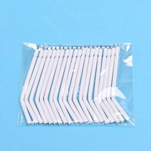 100pcs Dental Metal Spray Nozzles Tips Plastic Outer Tube for 3-Way Dental Air Water Syringe With SS Core