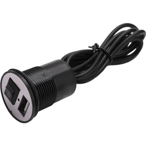 12-24V Universal USB Charger Motorcycle Power Adapter Socket USB Charger Waterproof Auto Charger Adapter for Mobilephone Gps
