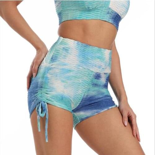 2020 European and American high-quality new explosion models jacquard sweat-absorbent sports fitness yo-ga shorts women