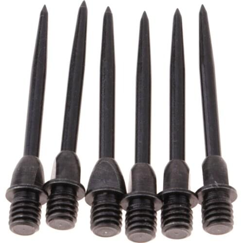 6Pieces Soft Darts Steel Points Conversion Point Converter Tips Replacement Black & Silver