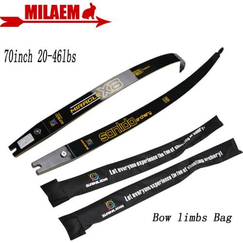 70inch Archery X8 Competitive Recurve Bow Limbs 20-46lbs ILF Bow Limbs Composite Material Ameriacn Hunting Shooting Accessories