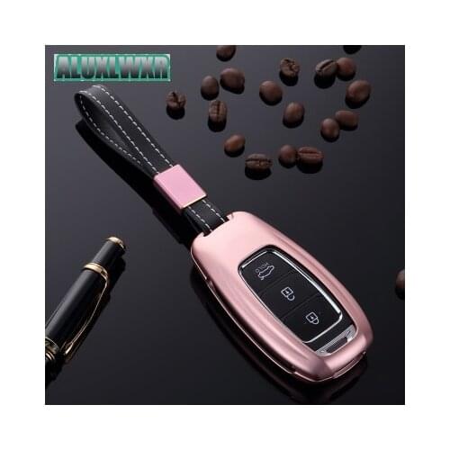 Car Key Cover Car Styling High Quality Aluminum Alloy for Hyundai KONA KAUAI 2018 2019 Keys Protection Case Chain Accessories