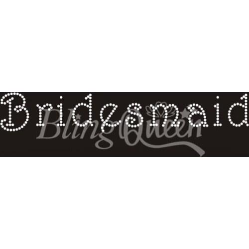 BlingQueen 25PCS/LOT Bridal Rhinestone Transfers Bridesmaid Design