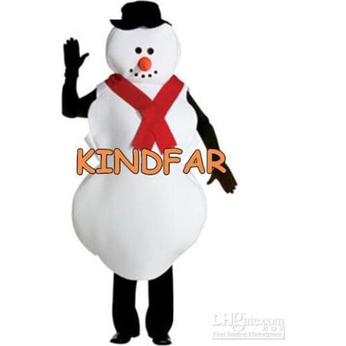 Hot sale Cute Adult Mr. Snowman Mascot Costume Adult Christmas Fancy Dress Cartoon Character Outfit Suit