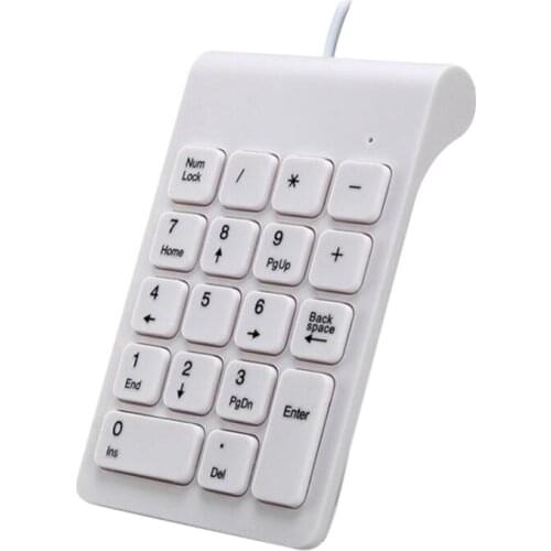 Mini USB Wired Numeric Keypad Numpad 18 Keys Digital Keyboard for Accounting Teller Laptop Windows Android Notebook Tablets PC