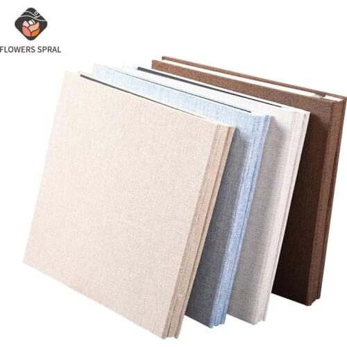 Simple Cotton and Linen Album 12 Inch DIY Handmade Album Couple Birthday Gift Wedding Album Child Growth Album Holiday Gift