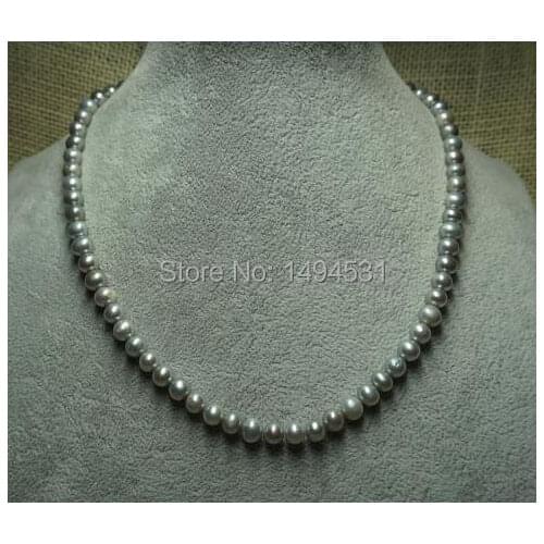 Gray Pearl Necklace Real Pearl Jewelry Wedding Necklace , Birthday, Love , Mothers Day, Happiness