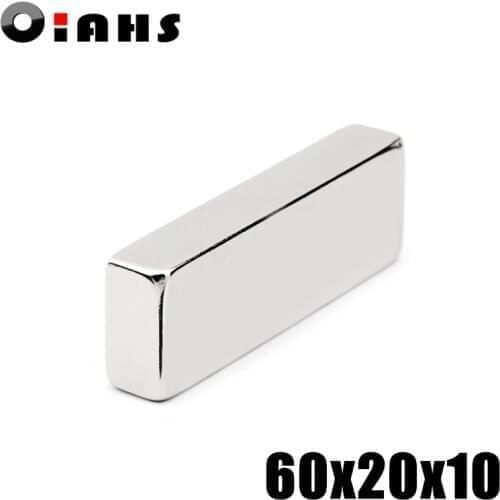10pcs F60x20x10mm Super Powerful Strong Rare Earth Block NdFeB Magnet Neodymium N35 Magnets F60*20*10mm