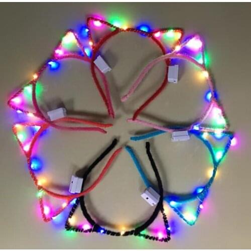 LED Flashing Headband Women Girls Lighted Hairband Headwear Party Hair Accessories F20173758