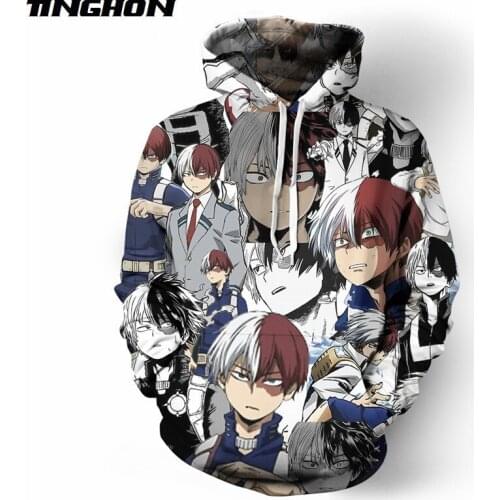Hero Todoroki Hoodies Anime Collage Hoody Unisex Winter Tops Kawaii Cute Pullovers Funny Streetwear Plus Size XS 6XL 7XL 001