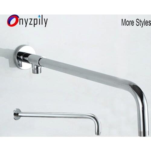 Onyzpily Shower Pipe Solid Brass Chrome Install Shower Fixed Connecting Pipe Wall Mounted Pipe Free Shipping Pipe Extension