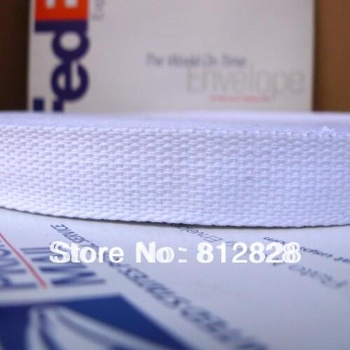 1'' 25mm #12 White Color Belts Cotton Webbing Wholesale Free Shipping